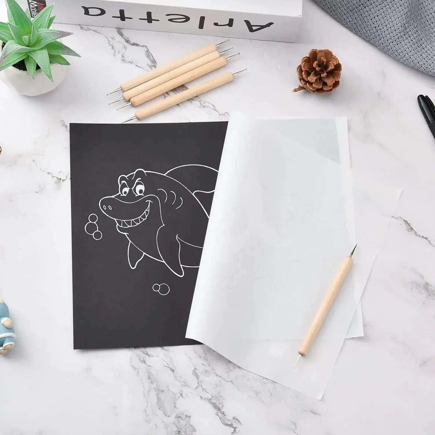 White A4 Copy Carbon Paper Reusable Tracing Transfer Office School Zpaxo