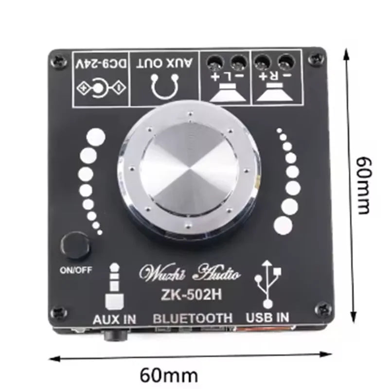 TPA3116 50WX2 ZK-502H HIFI Class 2.0 Stereo Bluetooth Digital Amplifier Board Module Zpaxo Default Title
