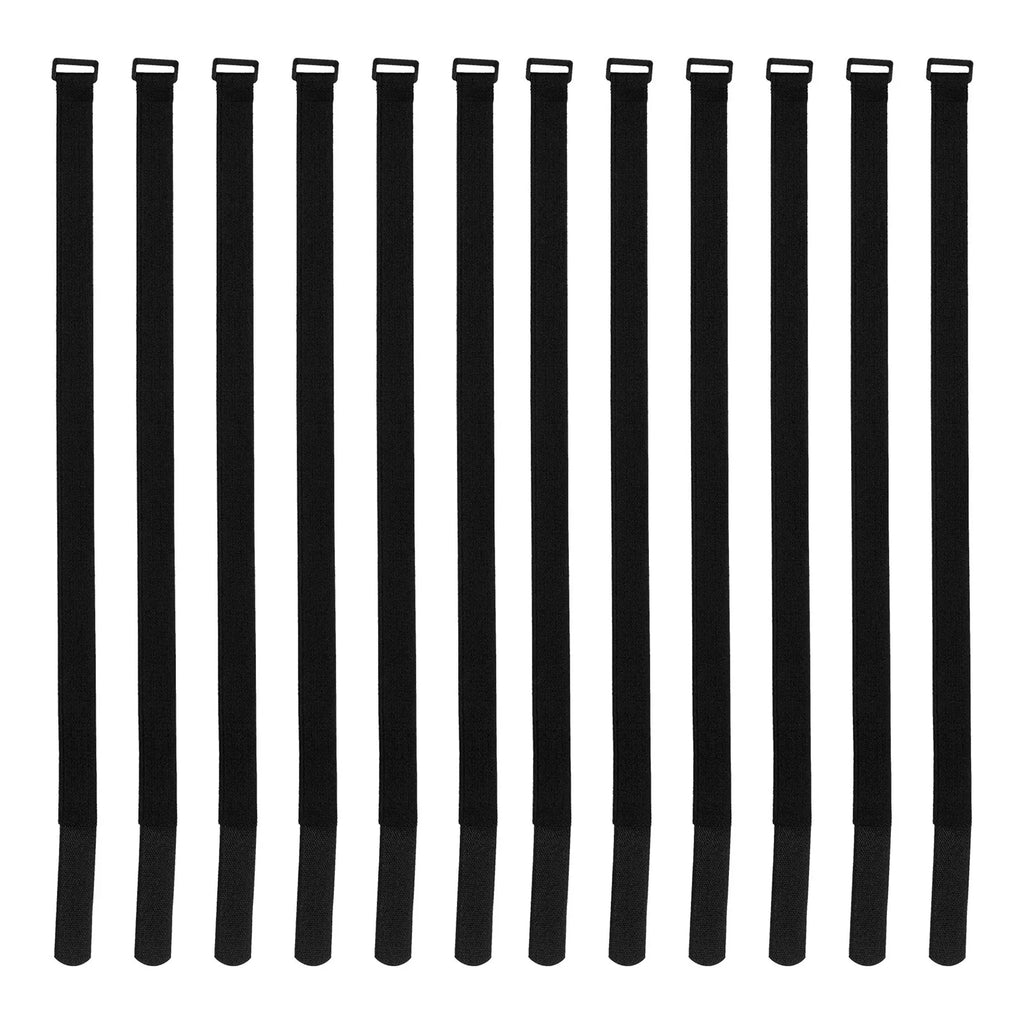 12Pcs Adjustable Garden Umbrella Straps 25mmx600mm Windproof Patio Umbrella Tie Down Bands Reusable Storm Stabilizer for Deck Zpaxo