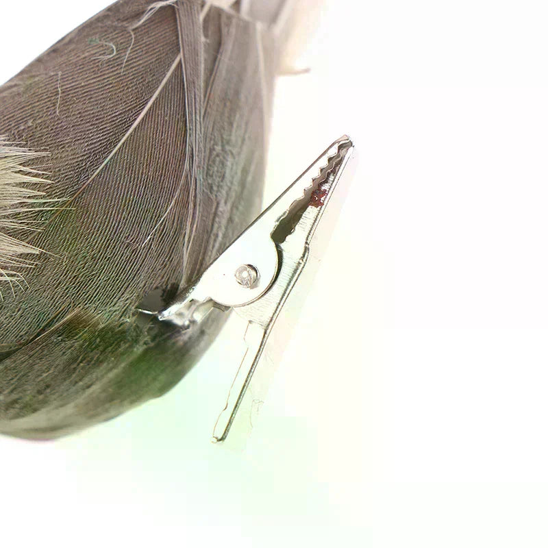 Home party wedding decor Gray fake birds artificial foam feathers sparrow 1Pc Zpaxo