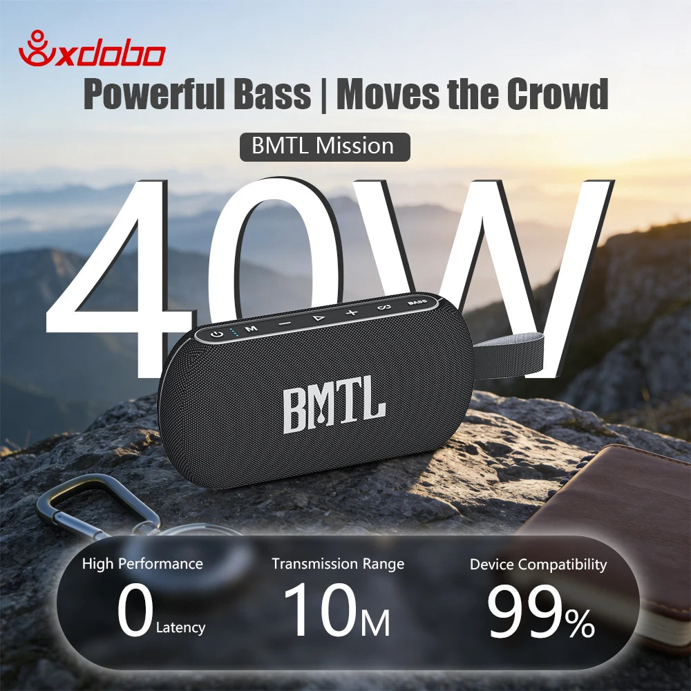 XDOBO Mission Bluetooth Speaker Portable 40W Subwoofer TWS Wireless Zpaxo
