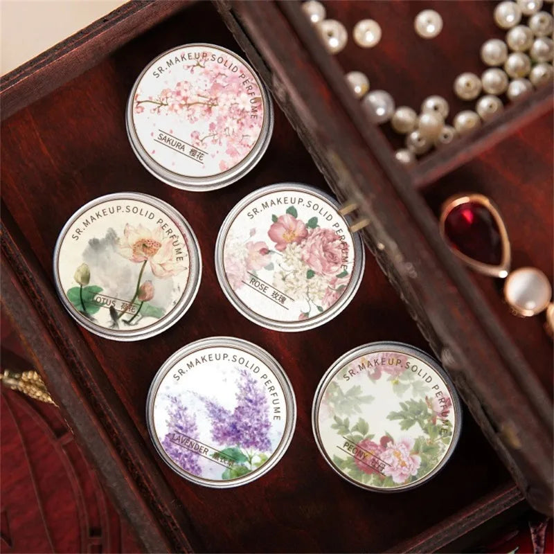 Solid Perfume Portable Balm Long Lasting Fragrances Floral Jasmine