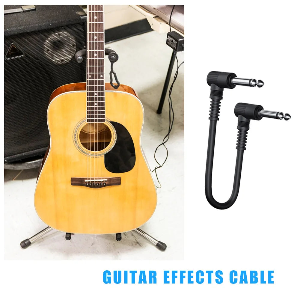 1- Guitar Bass Effect Pedal Patch Cable 1 Right Angle Shielded Low