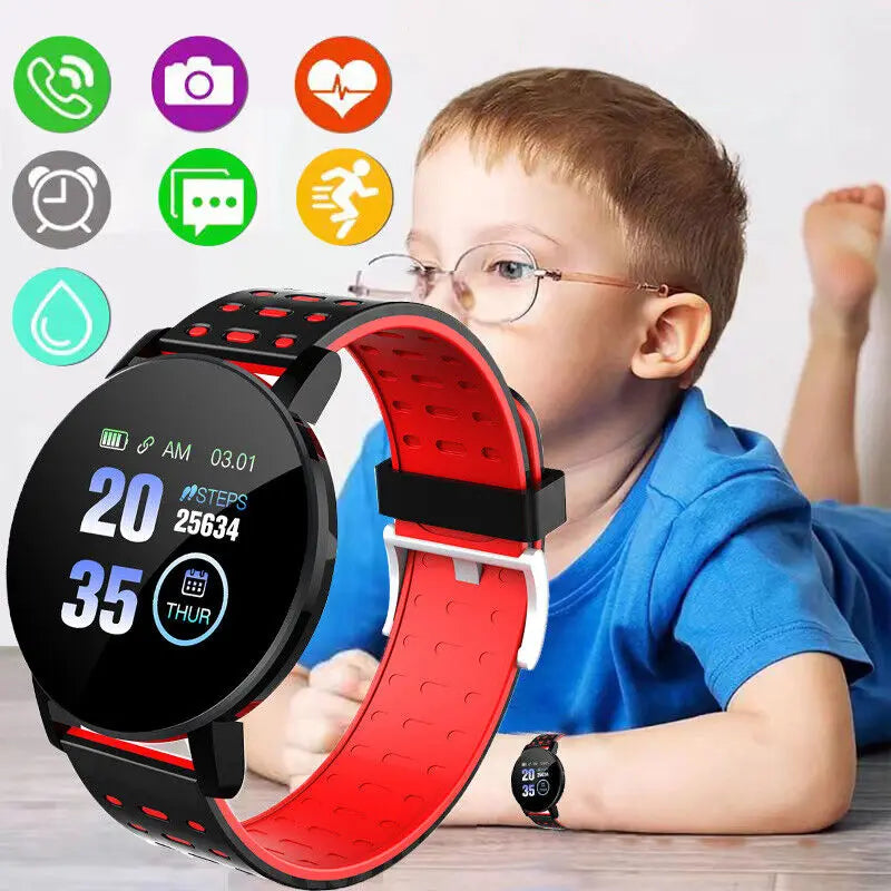 Bluetooth 4 0 Led Digital Waterproof Smart Watch Children's Heart