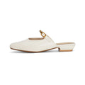 Women Square Toe Mule Shoes Summer Closed Slide Sandals Outdoor Zpaxo 6579-8 Apricot 43 China Mainland