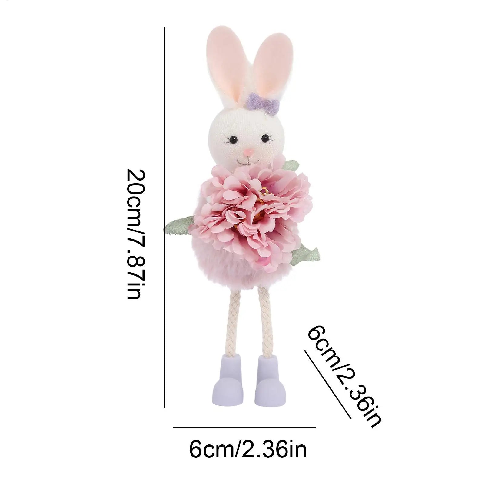 Easter Bunny Decor Cute Rabbit Figurines Spring Tabletop Mantel Tree