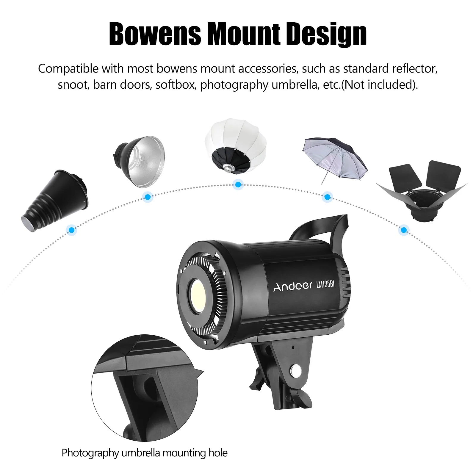 Portable LED Photography Fill Light 135W Studio Video 2800K 5600K