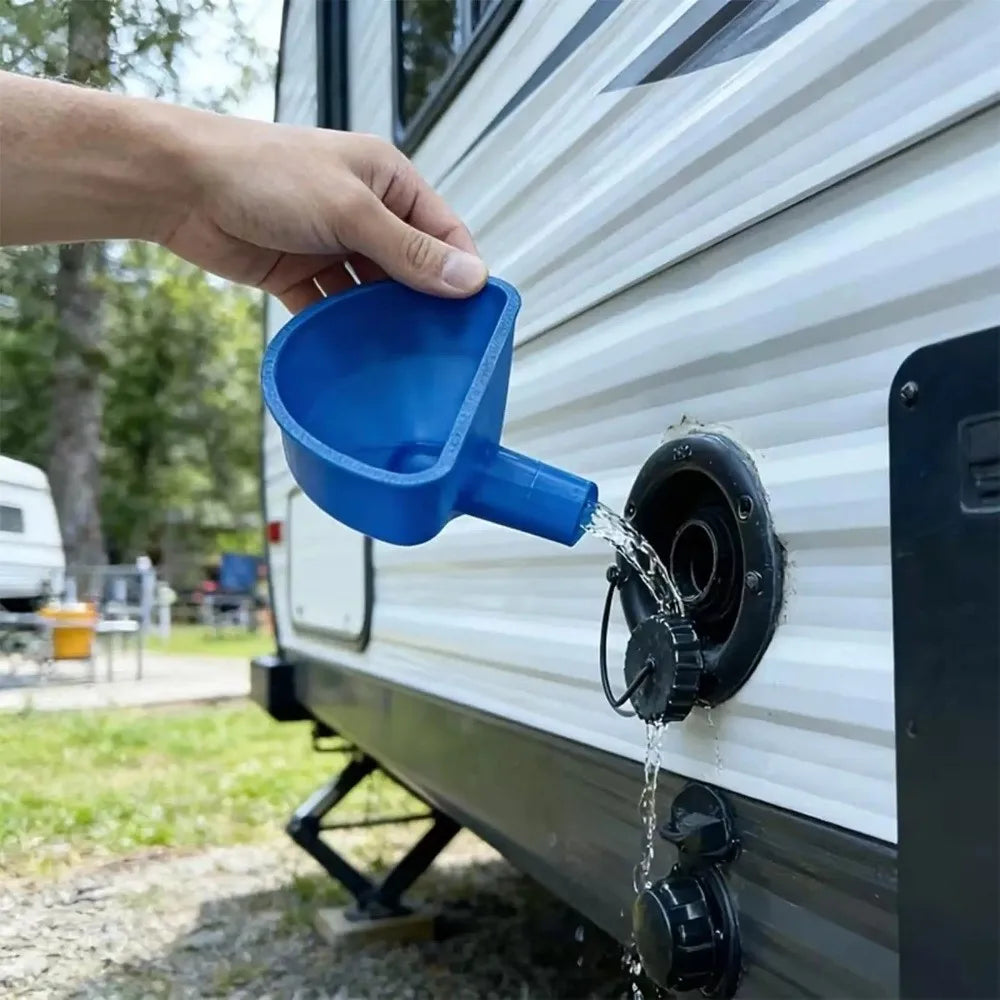 3D Printed RV Water Tank Filling Funnel Easy Install Design Universal Zpaxo