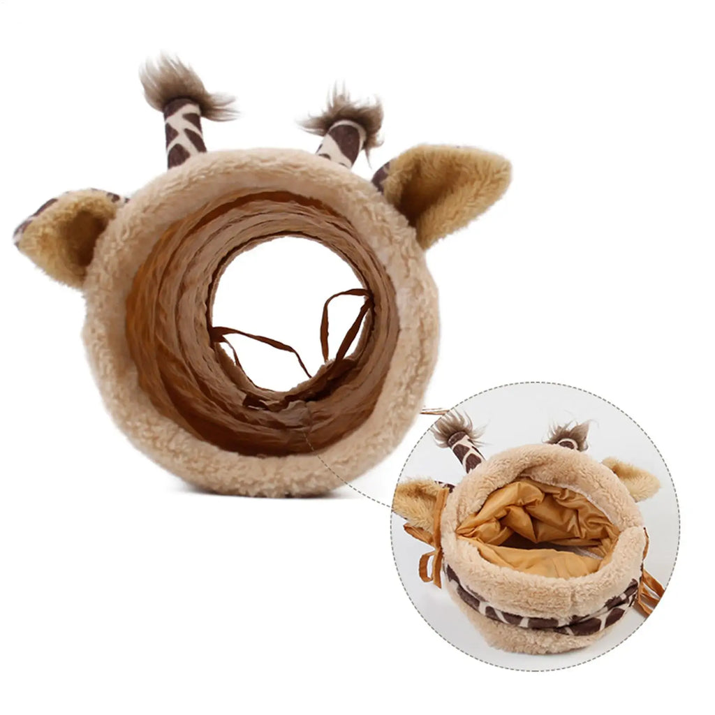 Hamster Tunnels Tubes Foldable Sleeping Playground Toys Giraffe