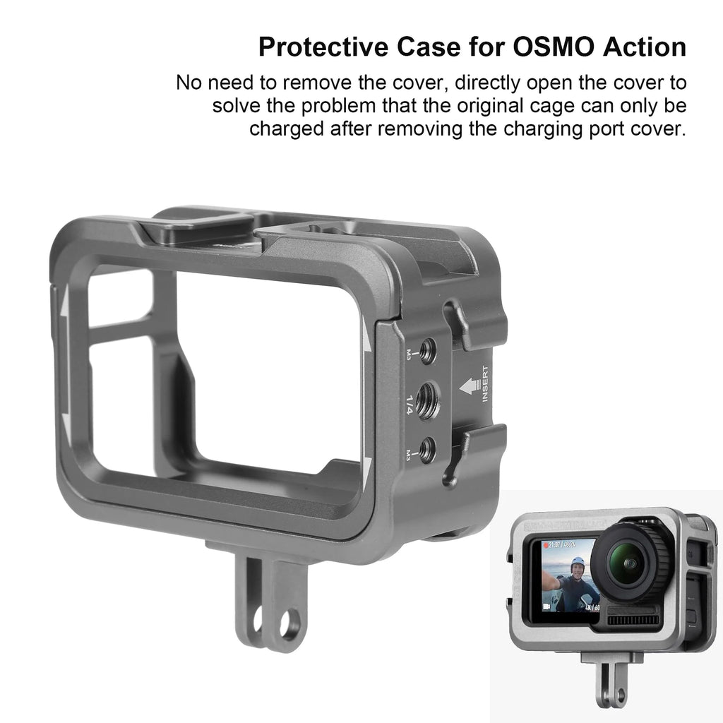 Action Camera Housing Case Aluminium Alloy OSMO Shell Protective Cage