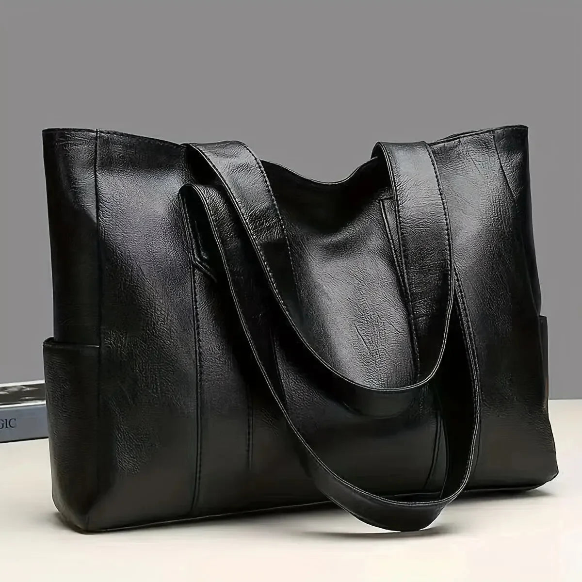 2025 Capacity Vintage Large Tote Bag Retro Vegan Shoulder Casual