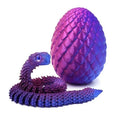 3D printed snake and surprise egg set-desktop decoration, holiday gift (Halloween/Christmas/Thanksgiving), random eye color. Zpaxo purple