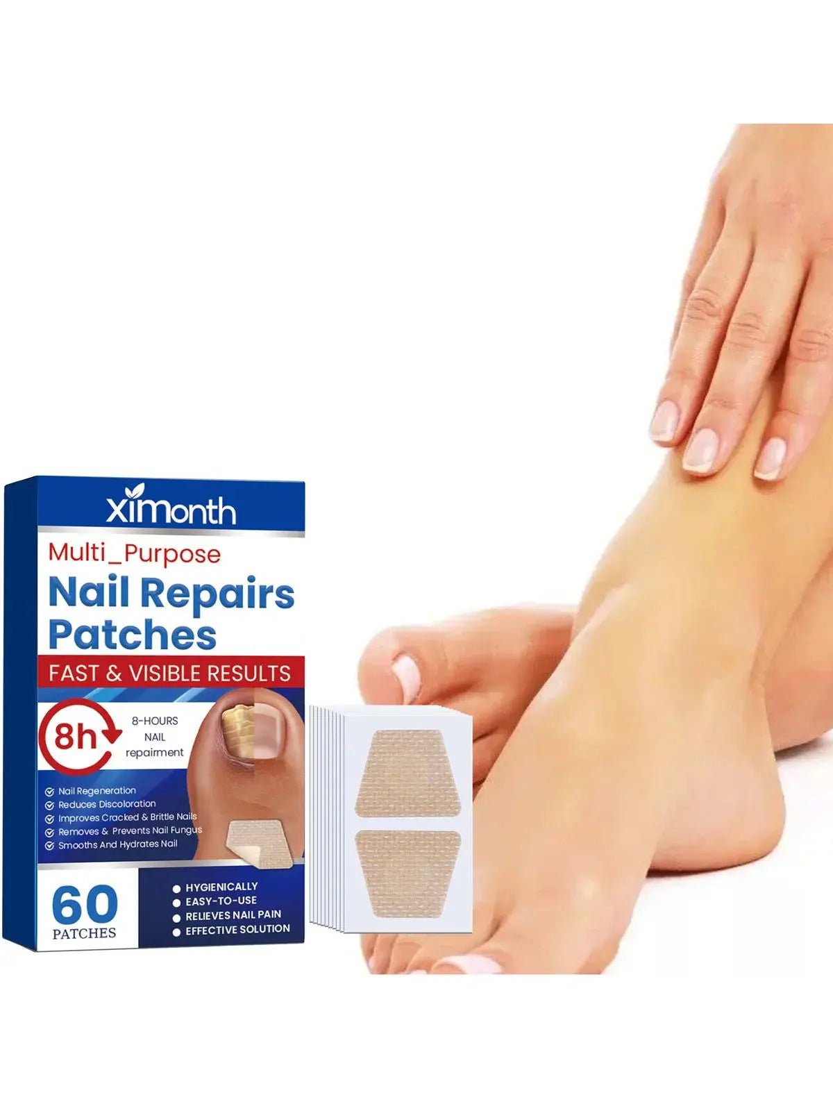 Nail Repair Patches – Fungus, Ingrown & Paronychia Treatment 60pcs Nail Treatment Patch Zpaxo