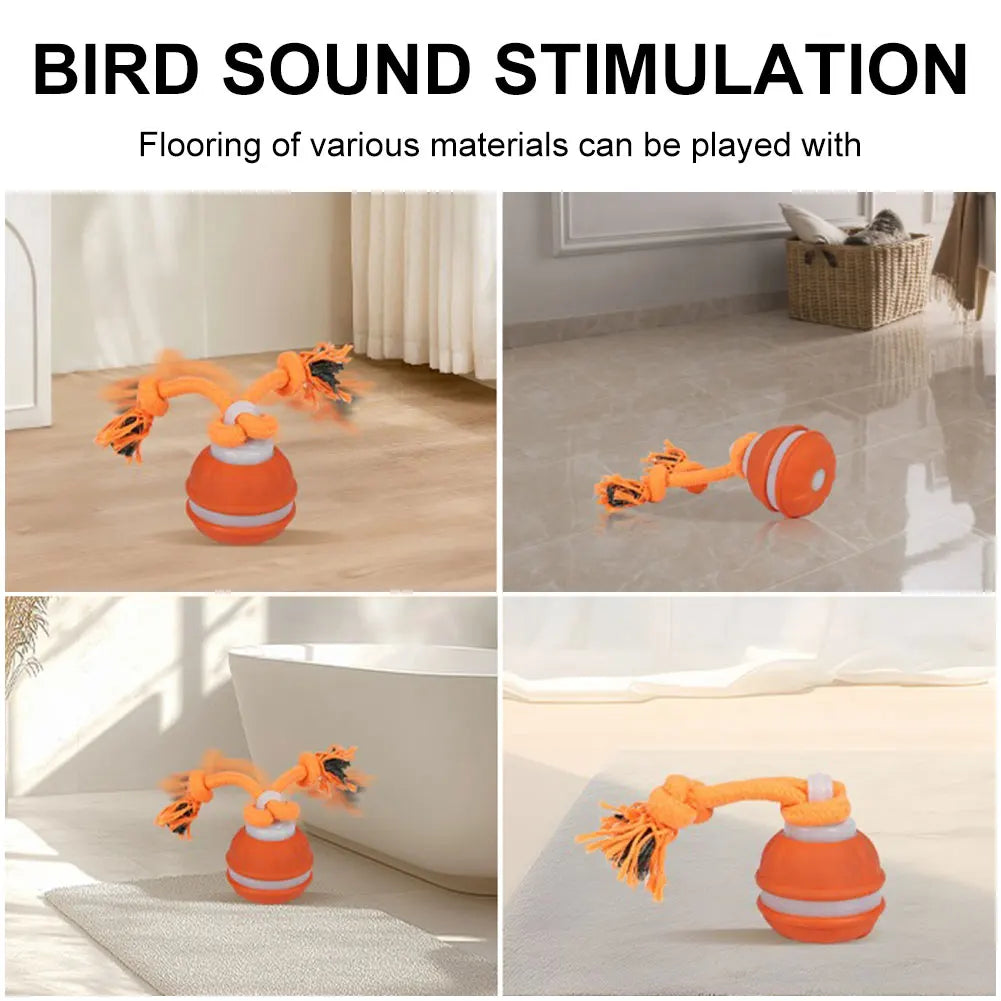 Smart Dog Toy Ball Electronic Interactive Pet Moving Rope USB 3 Modes