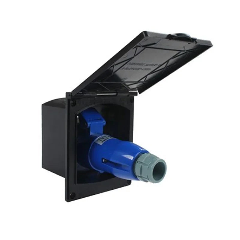 RV External Flush Hook-Up Socket 220V 16A Waterproof IP44