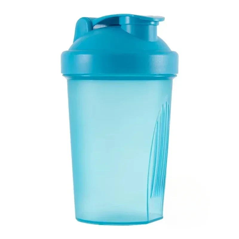 Hot 1-7PCS 400ML Blender Shaker Bottle with Scale Protein Shakes Leakproof for Powder Workout Gym Sport Mixing Cup Water Bottle Zpaxo Blue