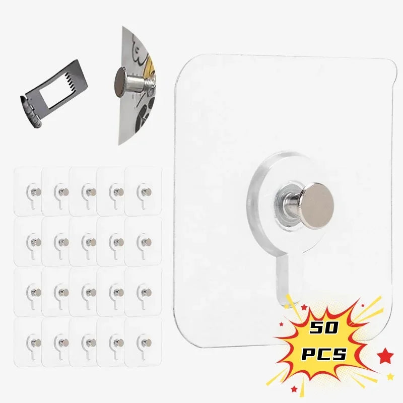 10/20 Pack Strong Adhesive Hooks Picture Frame Poster No Drilling Hooks Waterproof Kitchen Bathroom Accessories Screw Hooks Zpaxo