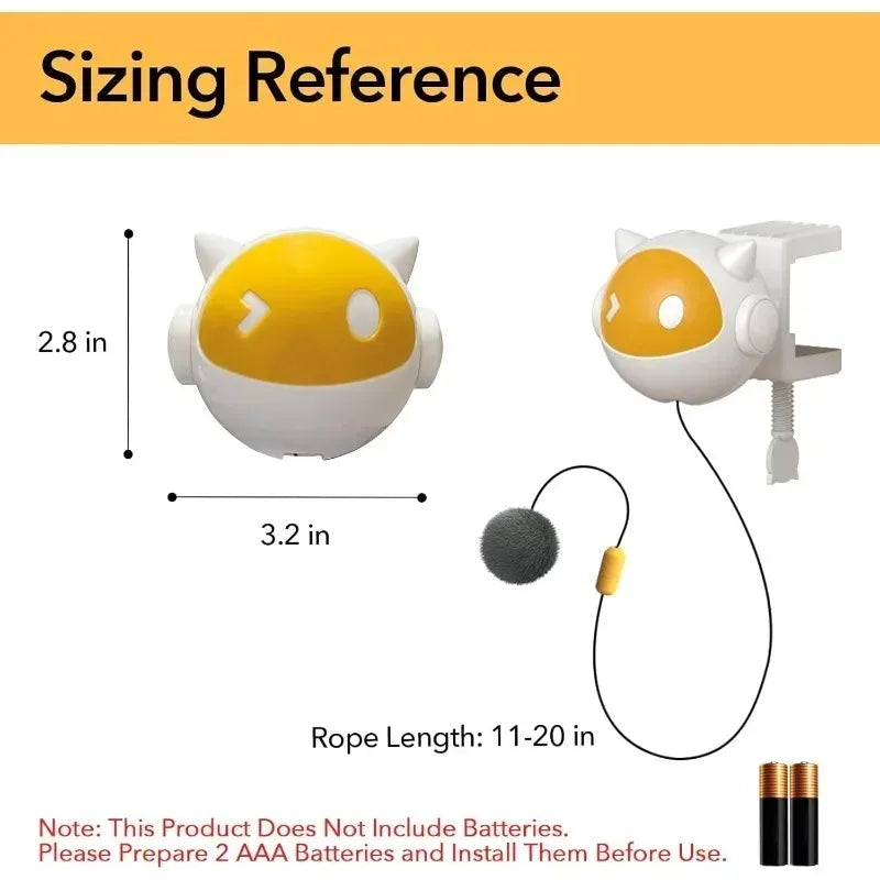 Electric Rising & Falling Plush Ball Interactive Cat Toy