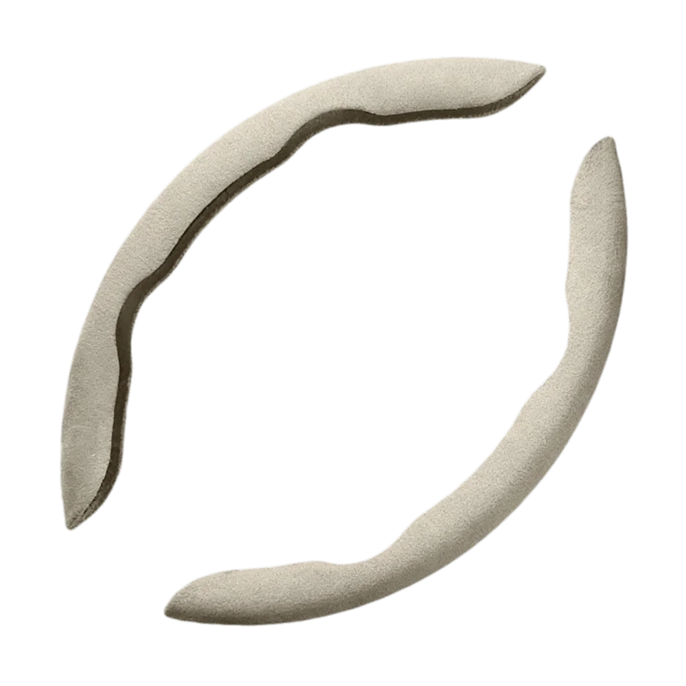 2pcs Ergonomic Steering Wheel Cover Luxury Breathable Material Faux Suede Cover Sweat-Absorbent Non-Slip Surface Wheel Protector Zpaxo