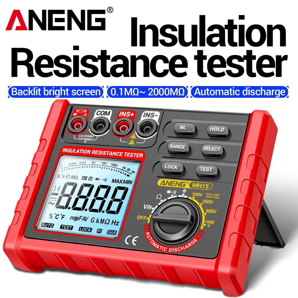 ANENG MH15 Digital Megohmmeter 1000V Voltage Insulation Test 2000M