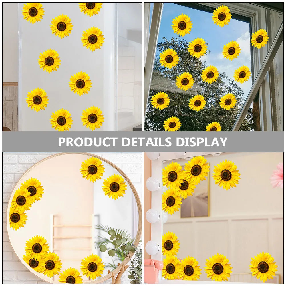 Sunflower Wall Decals Fresh PVC Flower Sticker Living Bedroom Room