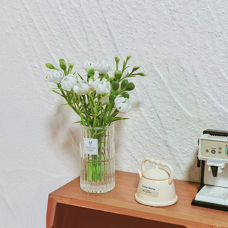 1 12 Miniature Dollhouse Potted Plant Flower Bouquet Greenery Bonsai Zpaxo
