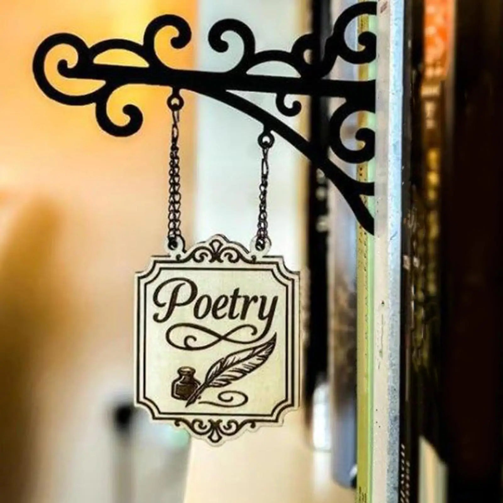 Book Decor Shelf Lover Hangable Sign Accessories Bookworm Reader Wall