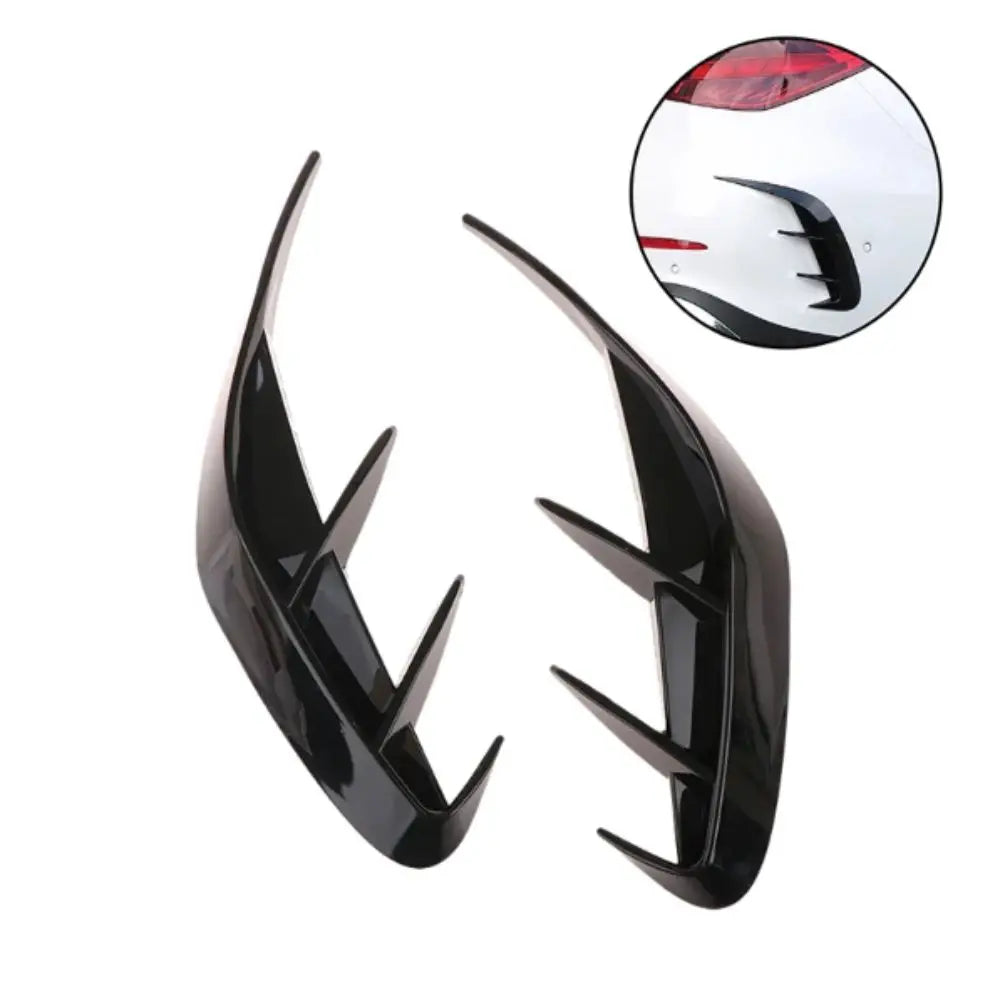 Accessories Gloss Black Rear Bumper Splitter Lower Grille Frame Fog Zpaxo