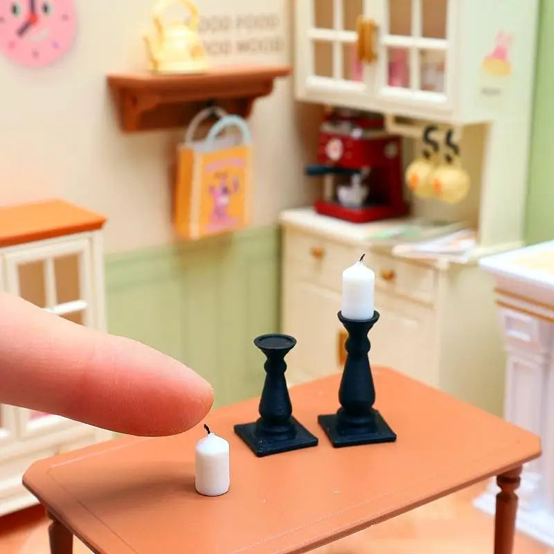 Doll House Decoration Mini Candle Base Simulation Candlestick Model 1 Zpaxo