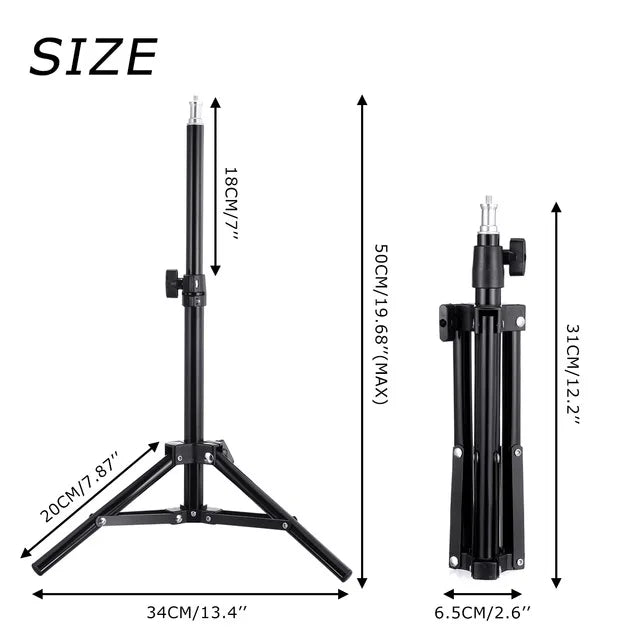 16/26/33cm LED Selfie Light Photography Lights With Tripod Bluetooth Remote Control Dimmable Ring Light For Video Live Fill Lamp Zpaxo