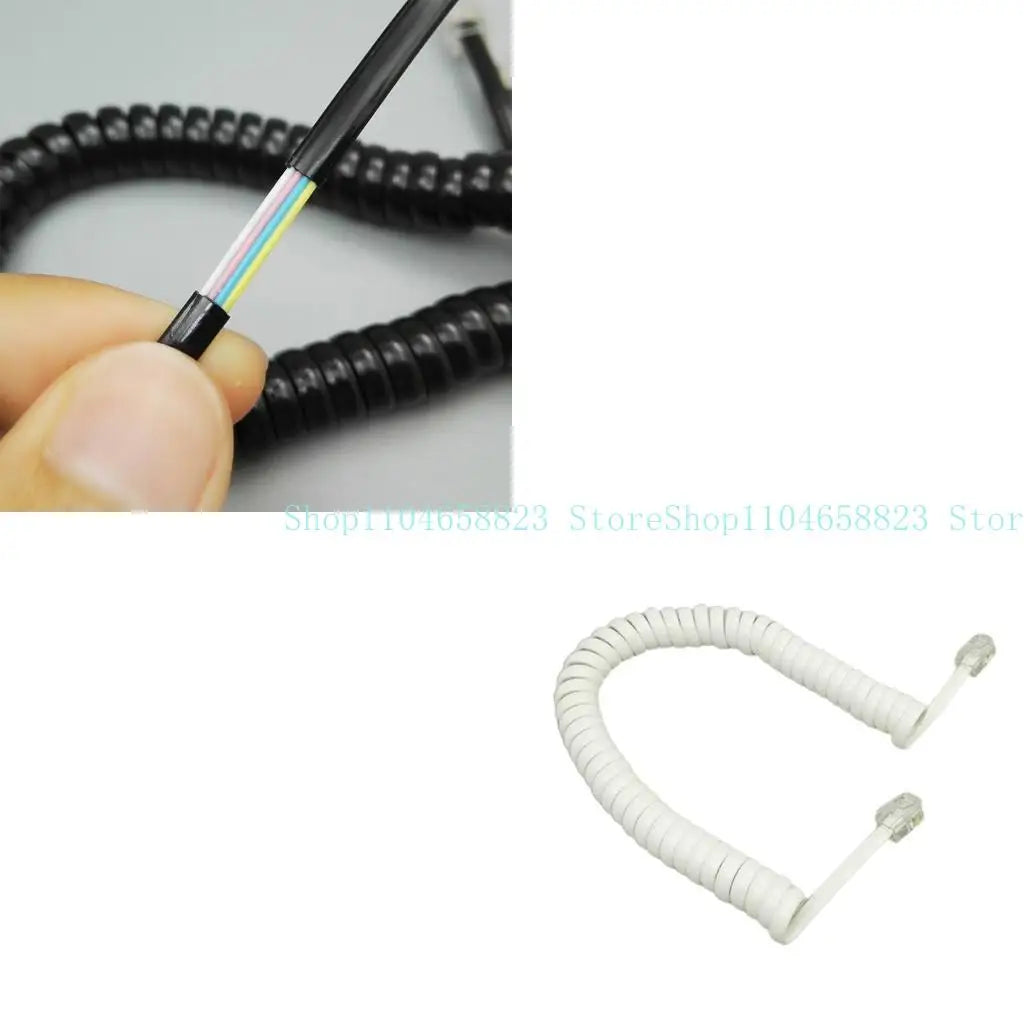 Telephone Phone Handset Cable Cord, Coiled 6 Feet coiled Landline Phone Handset Cable Cord RJ9 4P4C Zpaxo