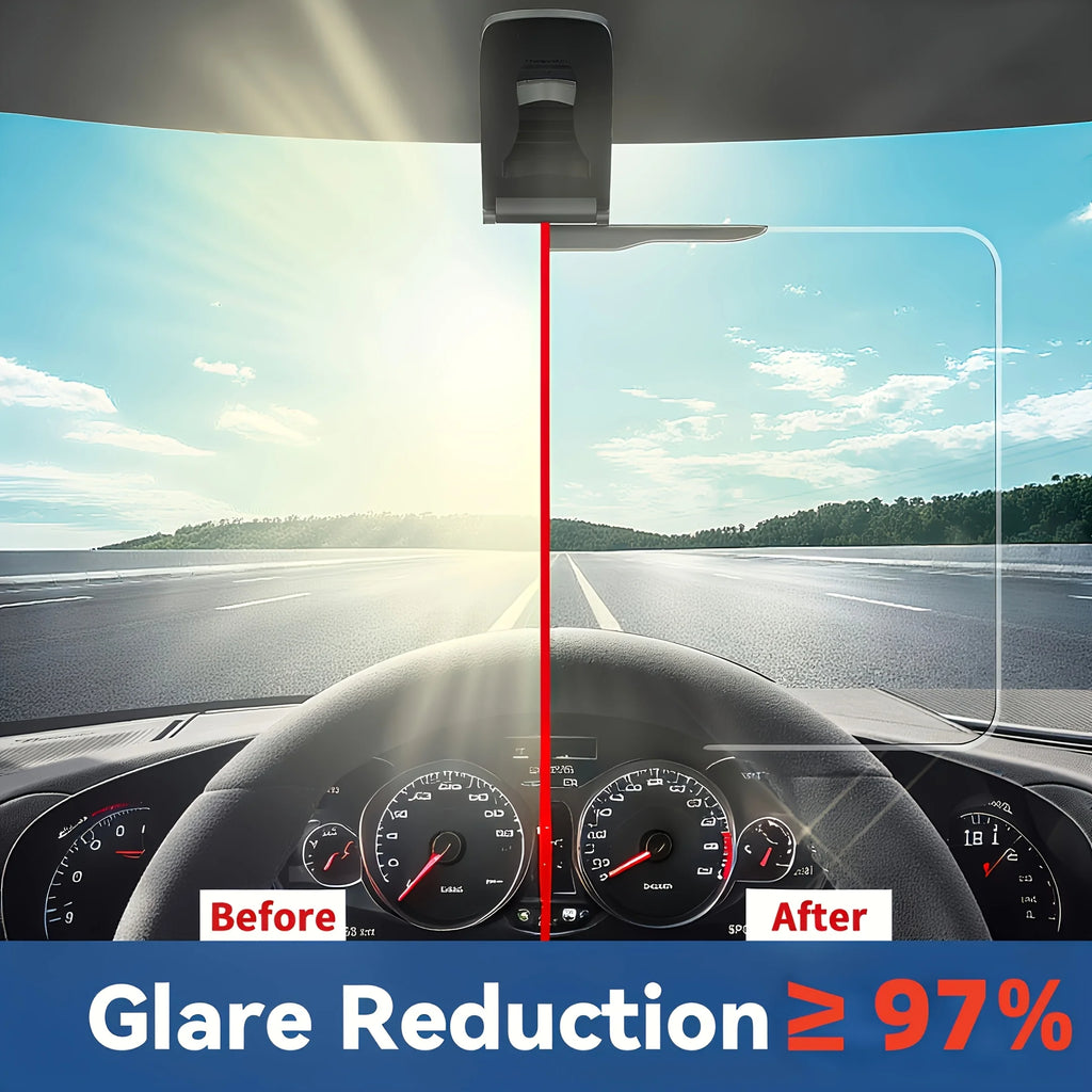 Large Polarized Car Sun Visor Extender UV400 Protection Secure Buckle