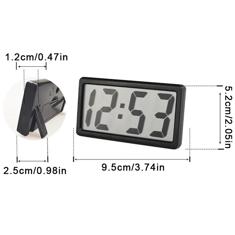 Mini Battery Powered Digital Desk Clock Time Date 12-hour Display Table Clock Wall-mounted LCD Clock With AG10 Battery Zpaxo