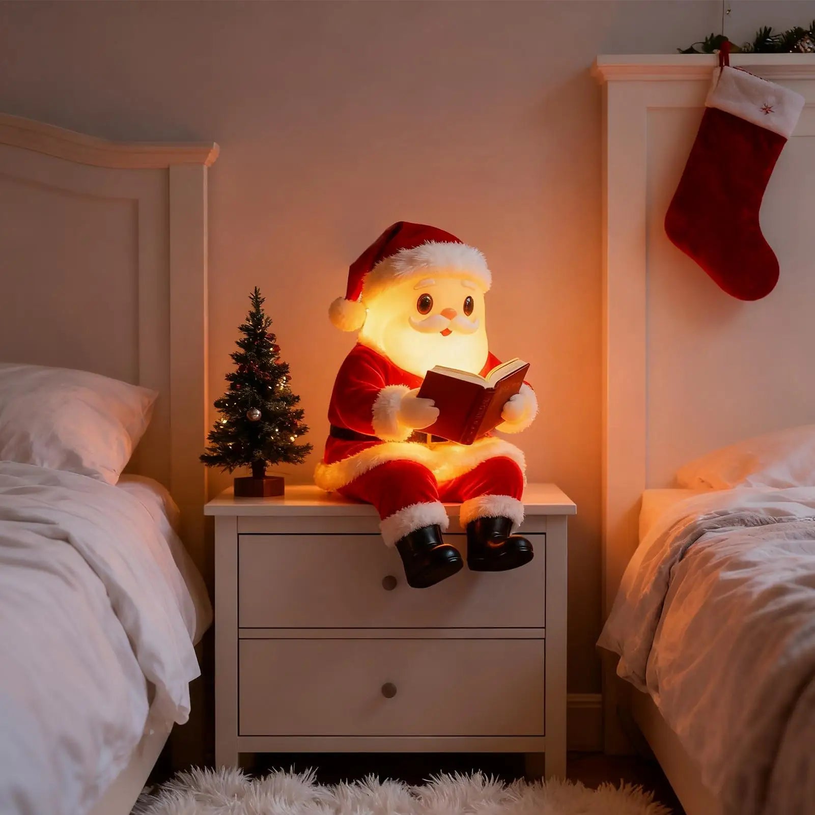 Christmas Night Light Santa Claus Decor Nightlight LED Desk Table