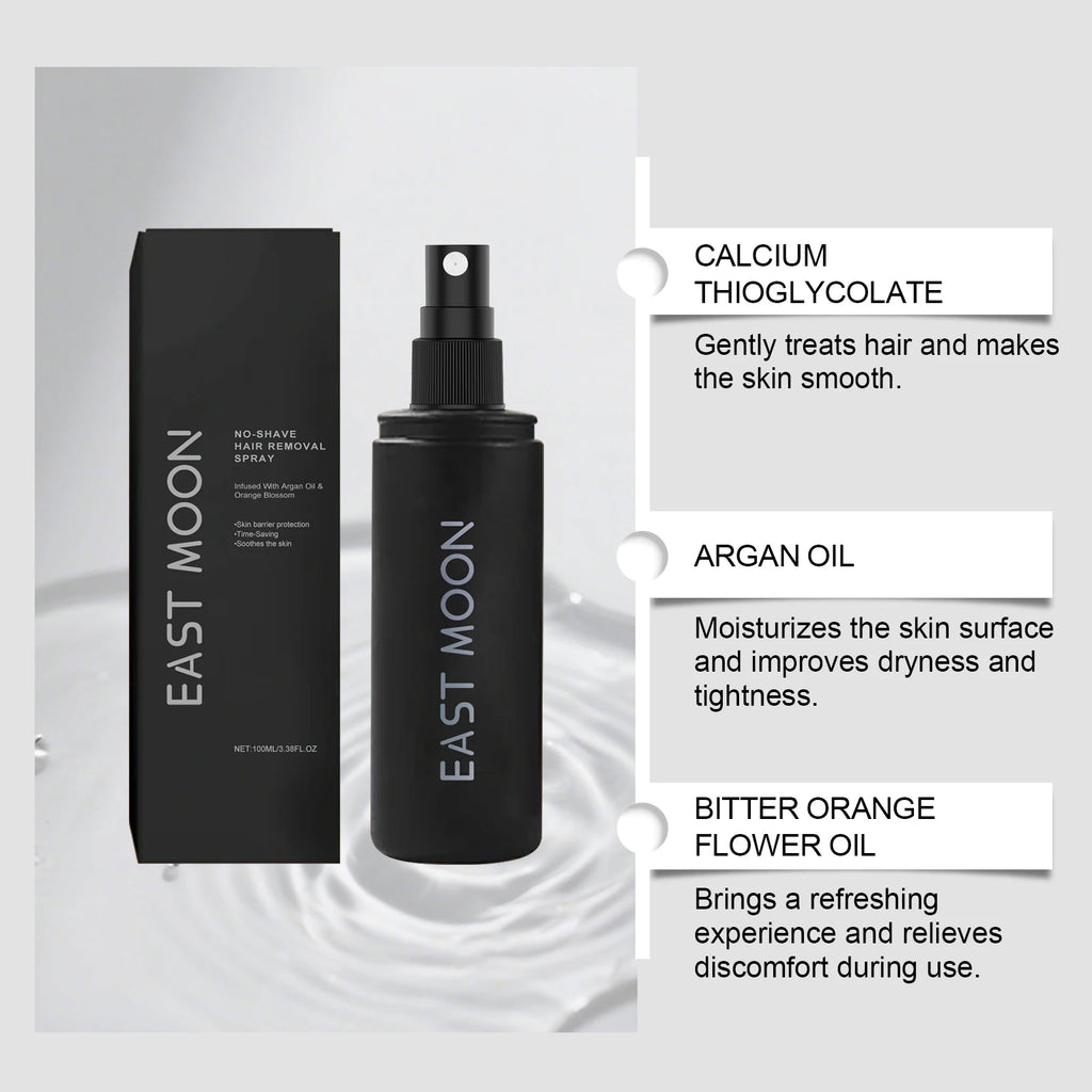 East Moon Men's Hair Removal Spray – Gentle & No Redness Depilatory Spray Zpaxo