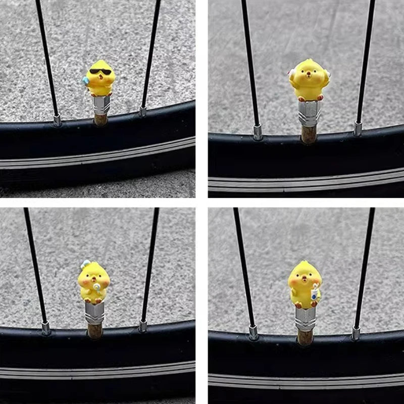 Aluminum Alloy Bicycle Tire Valve Caps – Set of 4