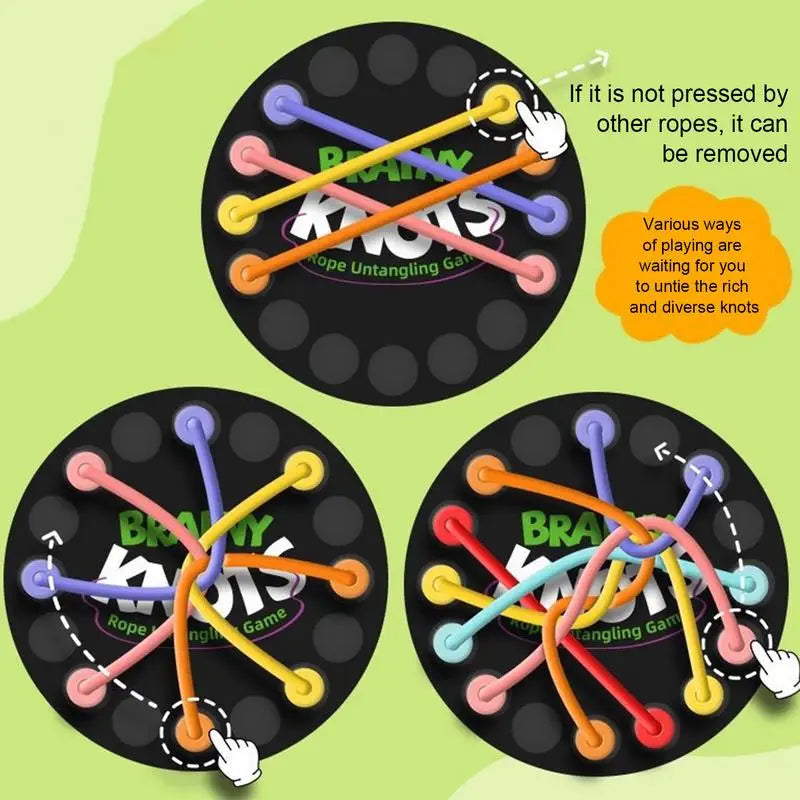 Rope Untying Challenge Educational Toys Kid Knots Sensory Social