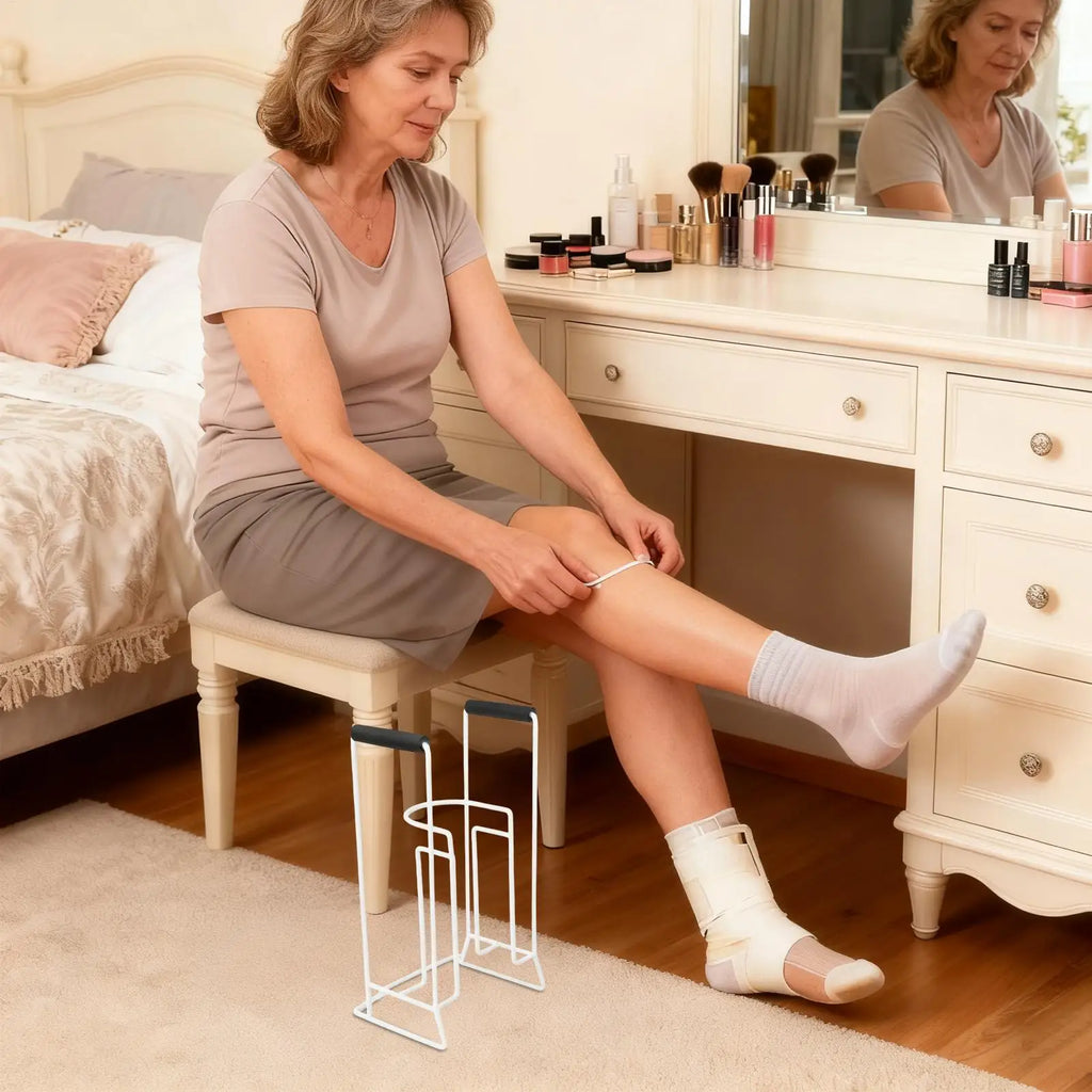 Stock Helper Aid Tool Putting on Compression Large Sock Aid Easy to Use Donning Aid Large Stocking Assistance for Old Men/Women Zpaxo