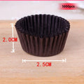 1000Pcs Mini Size Chocalate Paper Liners Baking Muffin Cake Cups Forms Cupcake Cases Solid Color Party Tray Mold Zpaxo Brown