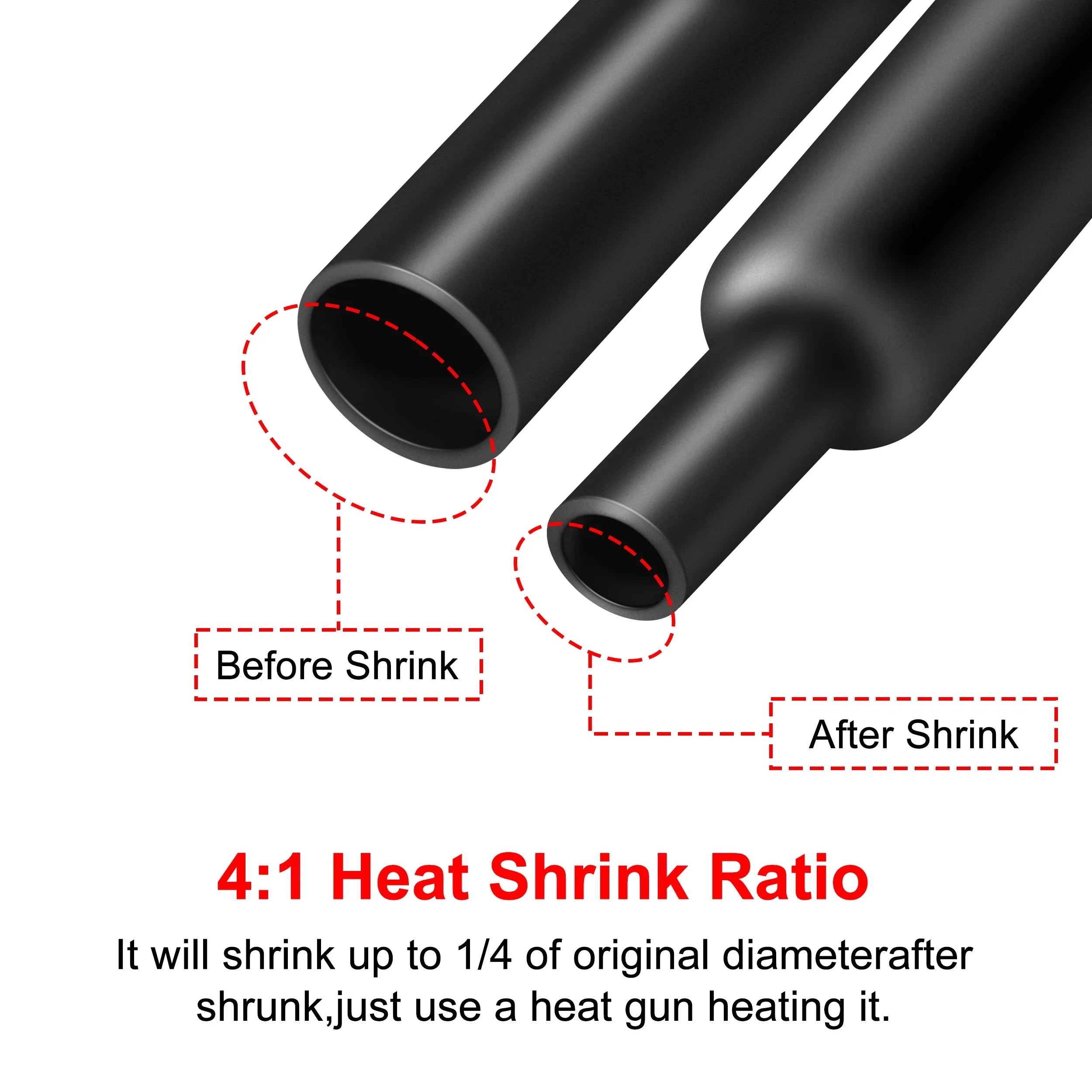 1m 41 Sealing Waterproofing AntiCorrosion Protection And Heat Shrink Tubing For WearResistant And Leak Proof MultiStrand Harness Zpaxo