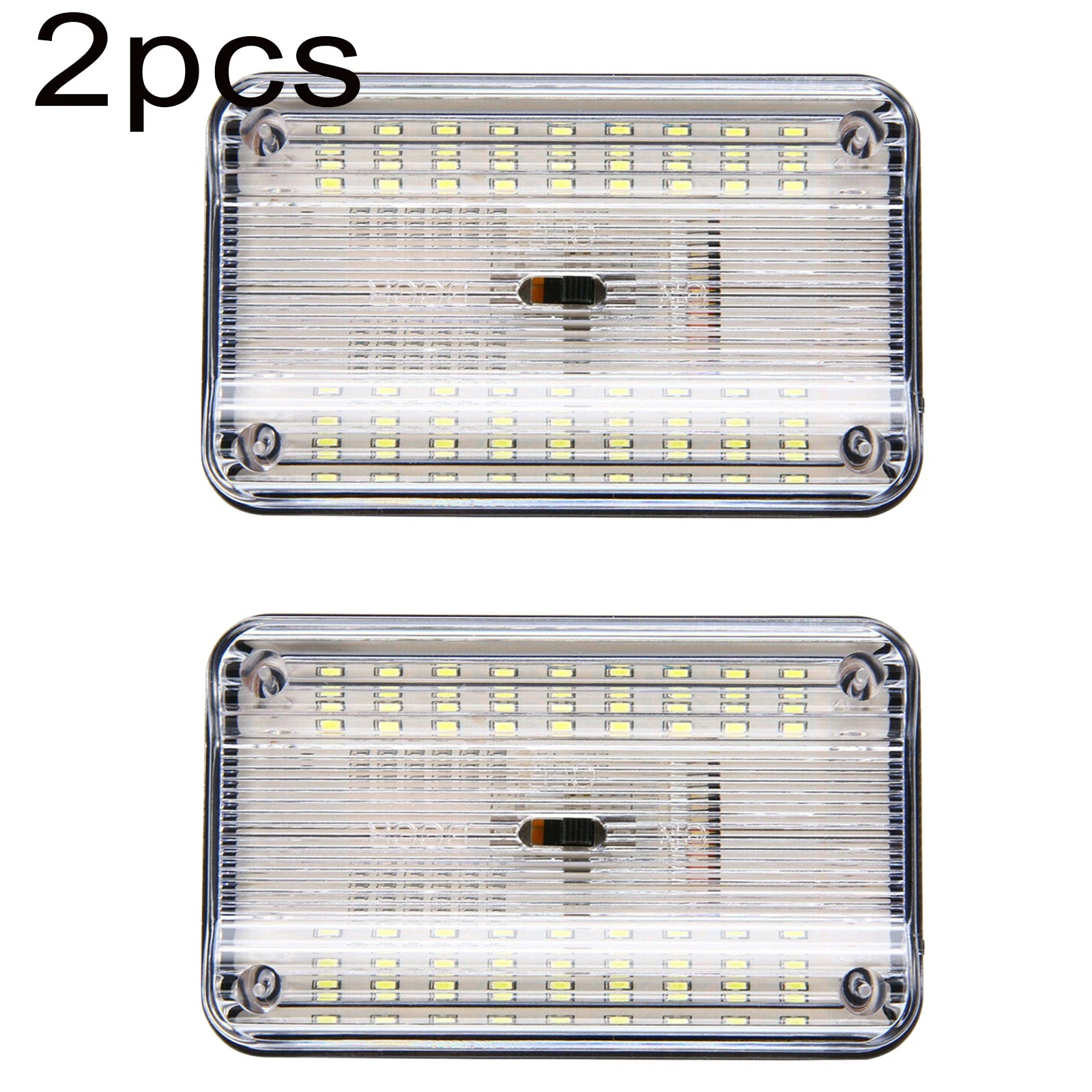 36 LED Car White Rectangular Lights 12V Vehicle Ceiling LED Lighting Lamp Auto Dome Reading Light with On/Off Switch Trunk Lamp Zpaxo 2pcs One pretend