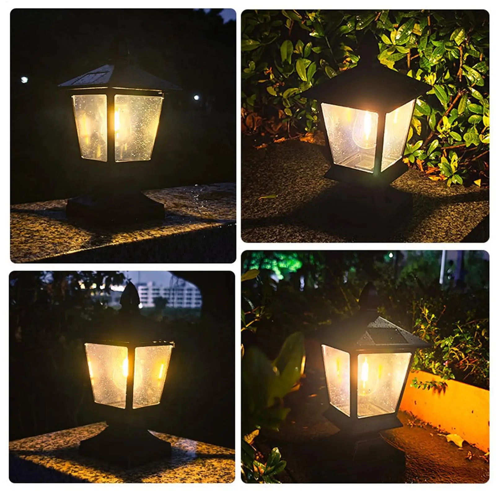 Waterproof Solar Garden Lights Villas Courtyard Pillar Head Light
