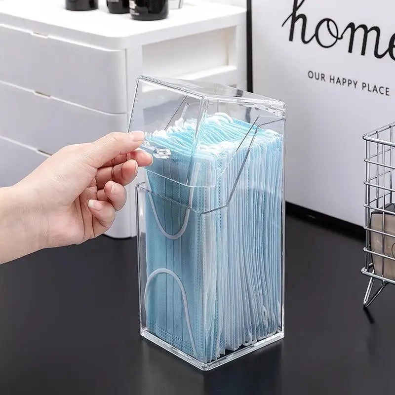 1 Transparent Mask Storage Box Lid Dust-proof Makeup Brush Zpaxo