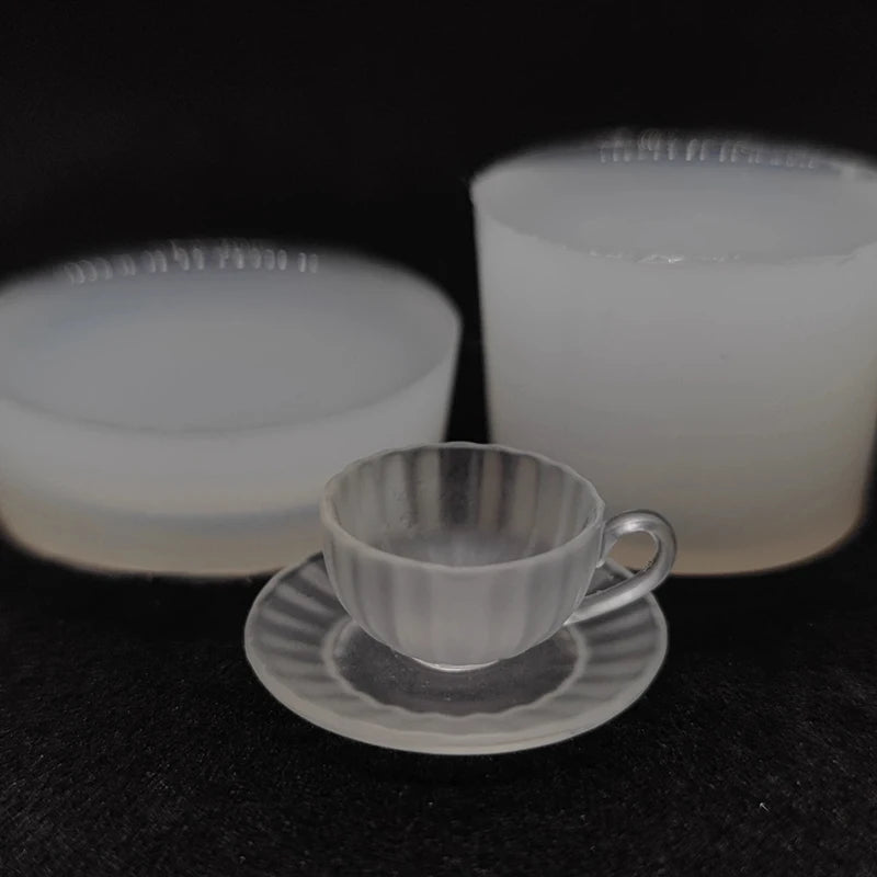 Dollhouse Food Play Miniature Tea Cup Silicone Mold UV Epoxy Turnover Zpaxo A4