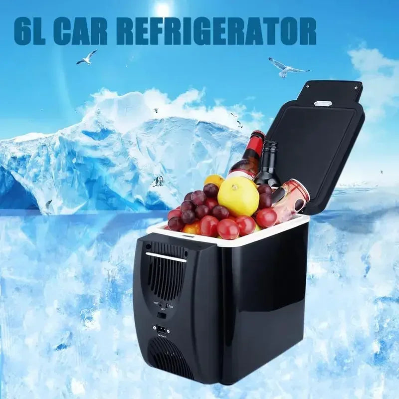 6L Portable Car Refrigerator 12V – Mini Cooler & Warmer Fridge