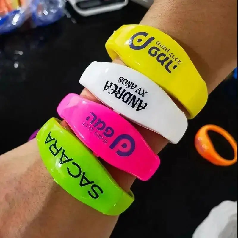 Customizable Music-activated Light-up Bracelets LED Wedding Birthday