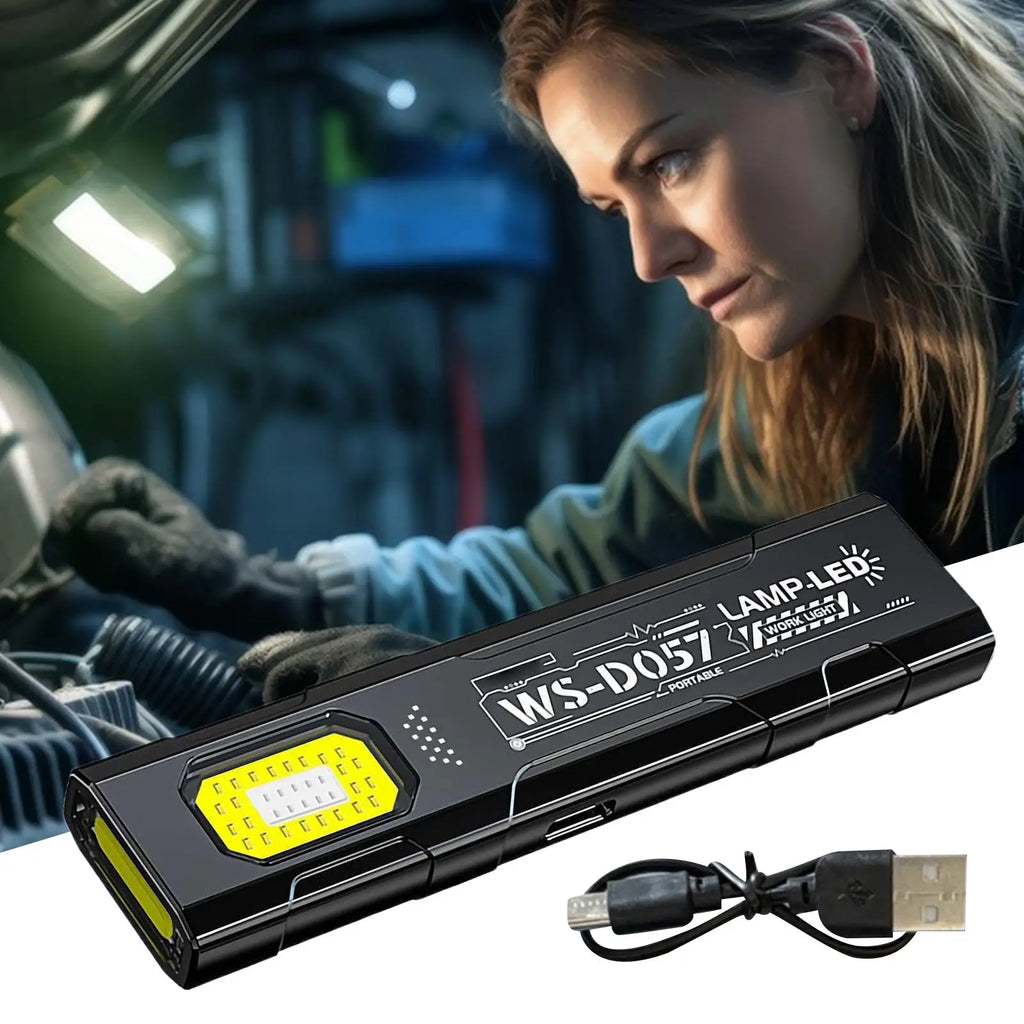 Portable COB LED Flashlight USB Rechargeable Work Light Magnetic Lanterna Hanging Lamp with Built-in Battery Camping Torch Zpaxo
