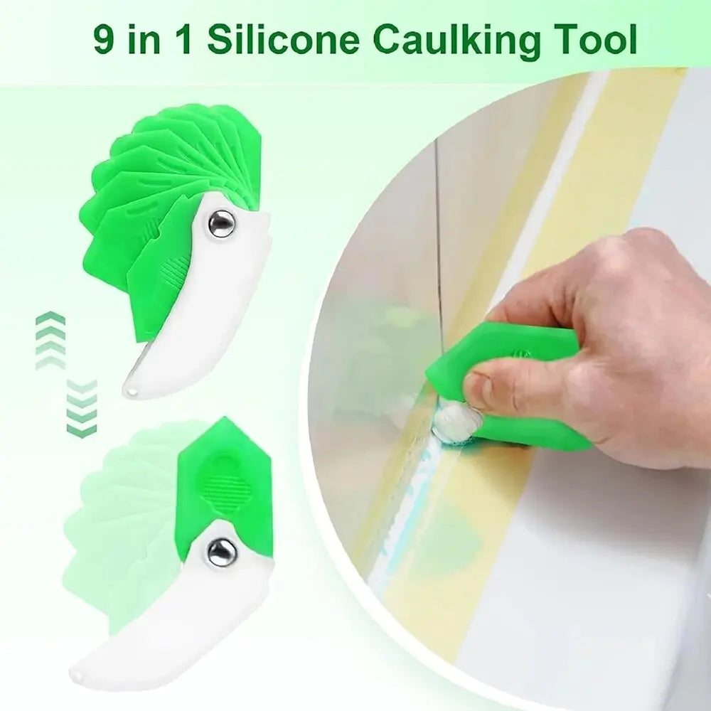 9-in-1 Caulking Tool Kit – Sealant Smoother & Grout Spatula