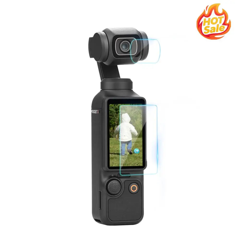 For OSMO Pocket 3 HD Lens Protector + Screen Protector Clear Lens Screen Protection Film for Osmo Pocket 3 Gimbal Camera Zpaxo