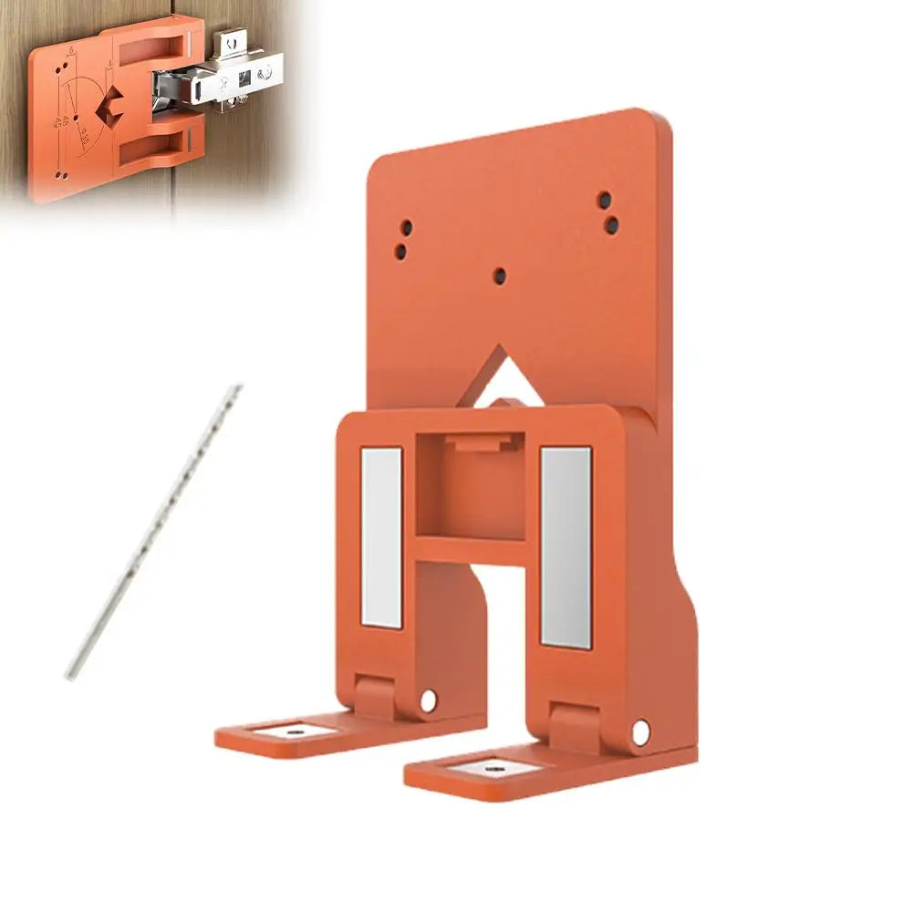Magnetic Cabinet Hinge Jig – 35mm Door Fixing Plate Tool Woodworking Hinge Jig Zpaxo 1pc with 1 drill